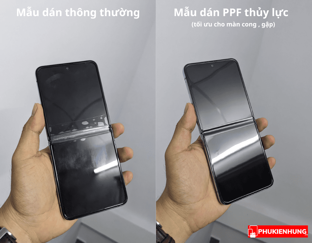 Miếng dán PPF thủy lực màn gập Samsung Z Flip 3 / 4