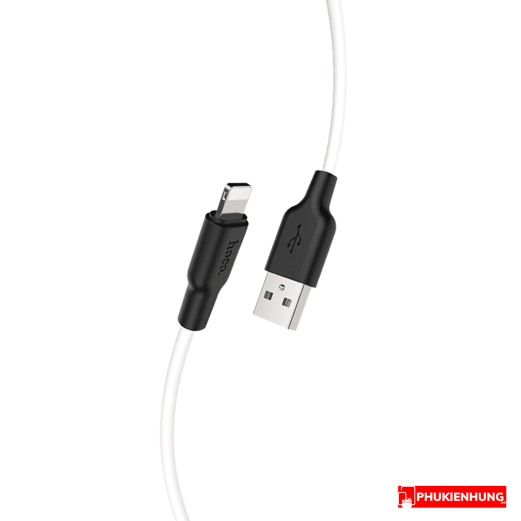 Dây cáp sạc iPhone chống rối Hoco X21 Plus 12 Dây cáp sạc chống rối Hoco X21 Plus được làm từ Silicone cao cấp